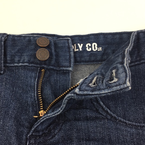 Mossimo Blue Jean Shorts Sz 1 Dark Stretch *E - Picture 5 of 5